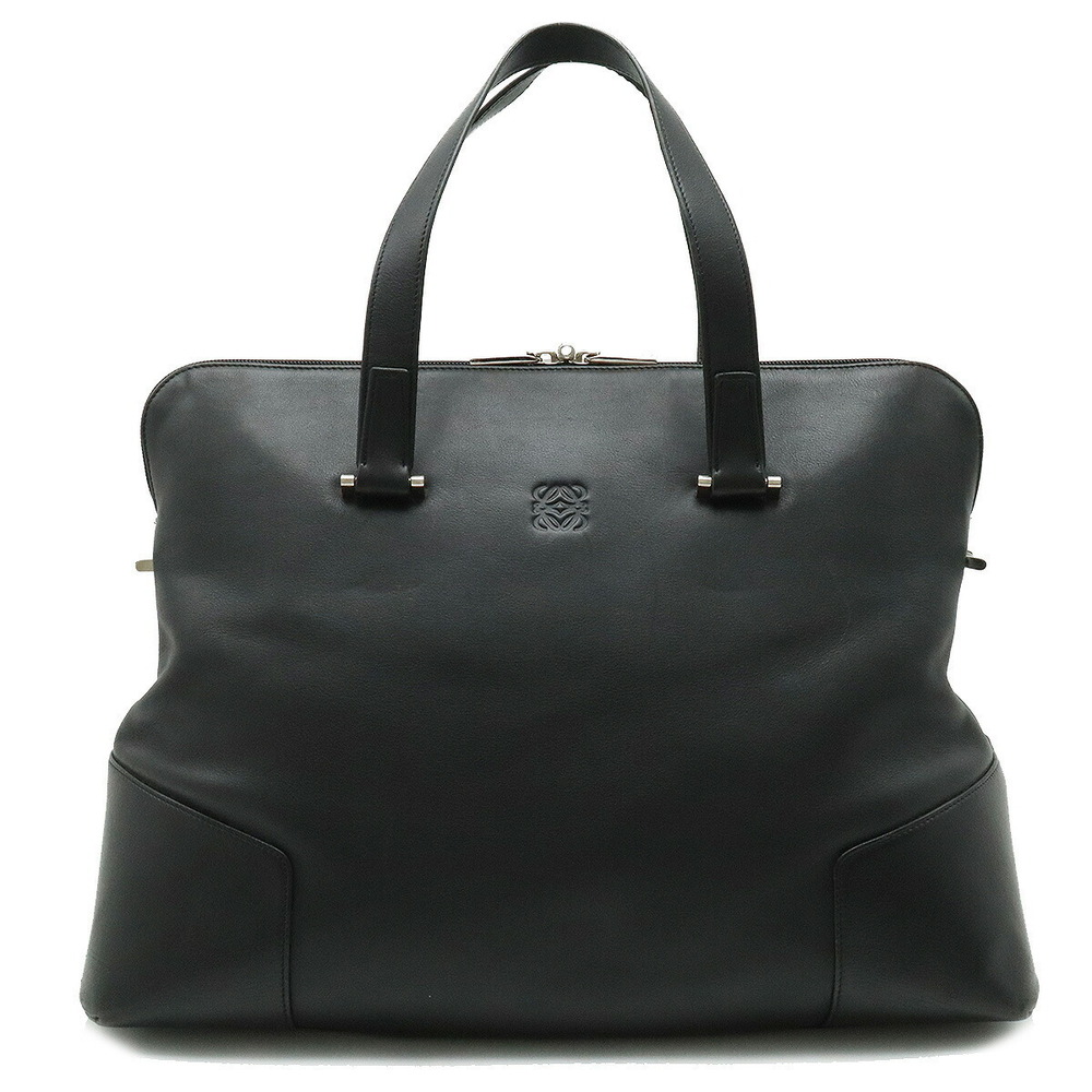 Loewe Anagram Handbag Travel Bag Leather Black